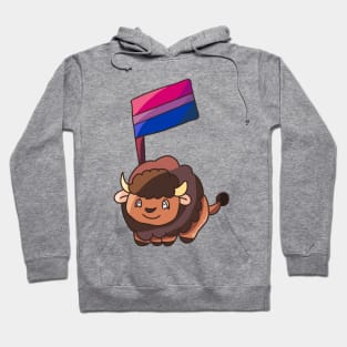 Bisexual Pride Flag Bison Hoodie